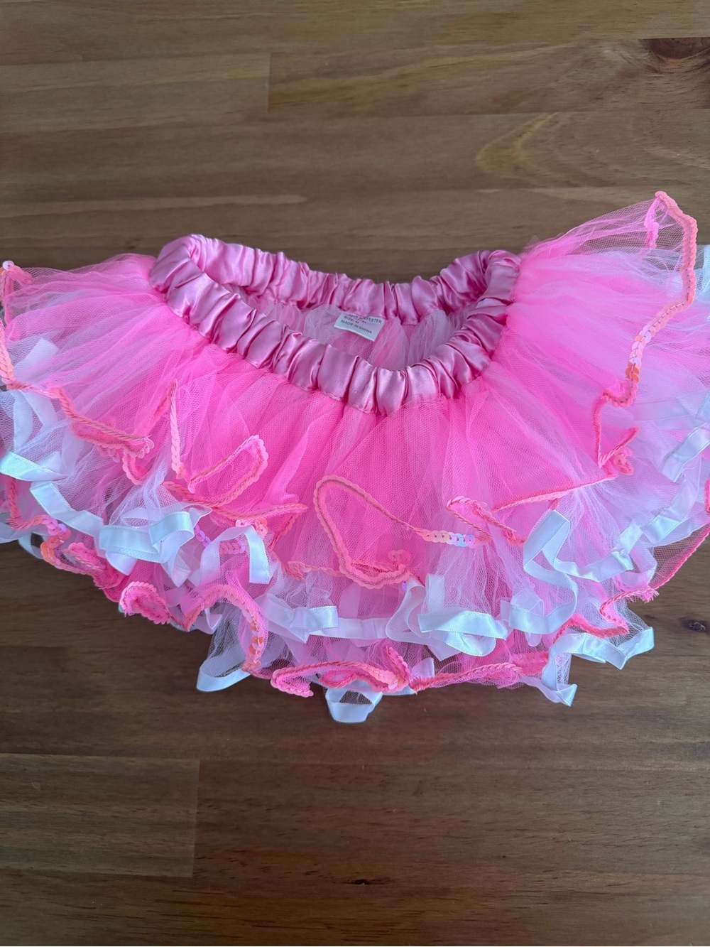 Pink Ruffled Tulle Tutu Skirt Little Girl Size M